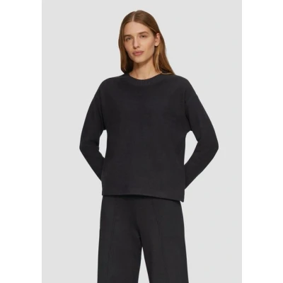Abbildung von s.Oliver Weiches MIT Gebrushter OBERFLÄCHE Sweatshirt, Damen, Größe: 40, Schwarz