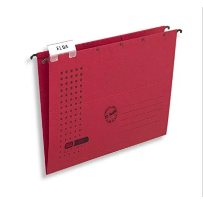 Abbildung von ELBA Hängemappe chic für A4, aus Karton, seitlich offen, rot, 25er Pack