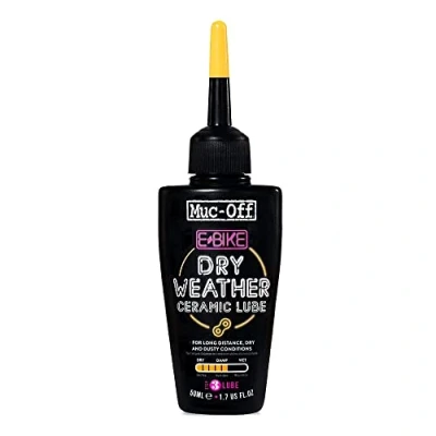 Abbildung von Muc Off E Bike Dry Chain Lube, 50 Milliliter Premium Kettenschmiermittel mit UV Tracer Dye Formuliert für trockene Wetterbedingungen