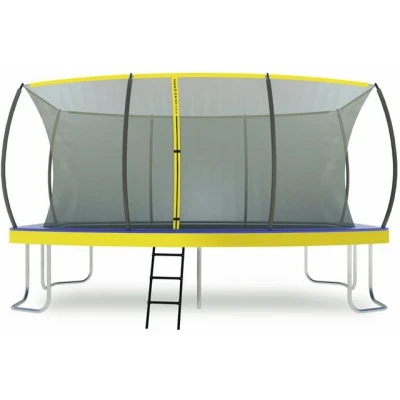 Abbildung von Zero Gravity Gartentrampolin oval/rechteckig, inkl. Leiter &amp; Sicherheitsnetz, TÜV zert., 3 Größen:, 305 x 213 cm, 366 244 457 cm