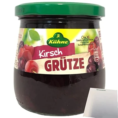 Abbildung von Kühne Rote Kirsch Grütze 1er Pack (1x375g Glas) + usy Block
