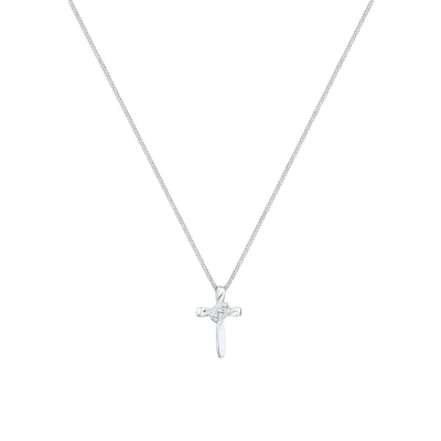 Abbildung von Elli Classic Cross Halskette silvercoloured, Damen, Größe: 45, Silver coloured