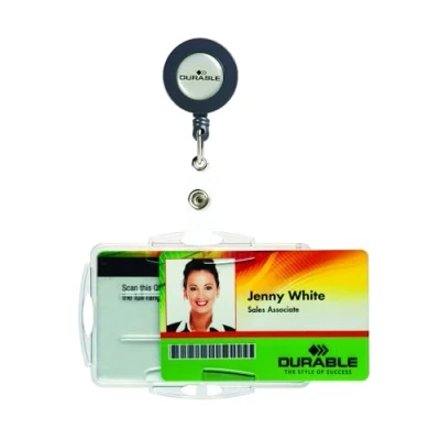 Abbildung von Durable Ausweishalter Duo mit JoJo 54x85mm VE=10 Stück transparent