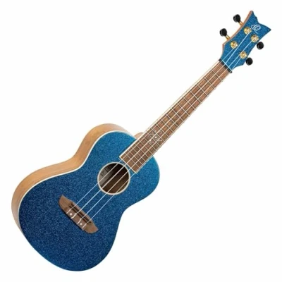 Abbildung von Ortega Guitars Konzert Ukulele blau Element Series inklusive Deluxe Gigbag Fichte/Catalpa (RUEL MBL)