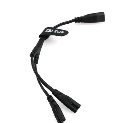 Abbildung von ZBLZGP IEC Abbildung 8 männlich zu 2 weiblich Power Splitter Kabel, IEC320 C8 2X C7 Y AC Stromkabel, 1 in Out für Schreibtisch Laptop PS4 Lampen LCD Monitore Lautsprecher