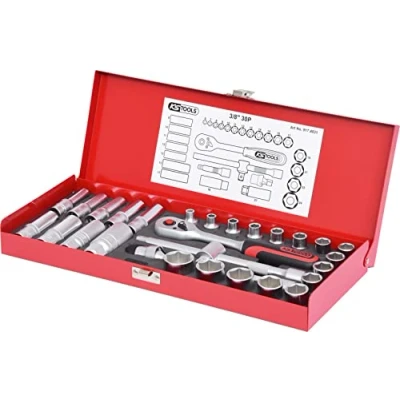 Abbildung von KS Tools 917.4031, Steckschlüssel Satz, 3/8 Zoll, 30 Kopf/Köpfe, Chrom Vanadium Stahl, 2,88 kg
