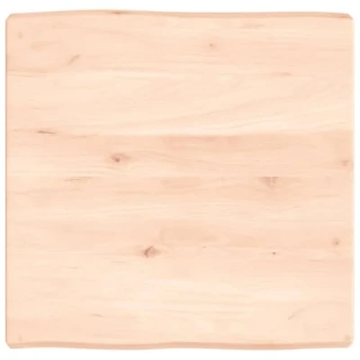 Abbildung von vidaXL Tischplatte, Holzplatte für Tisch Esstisch Couchtisch, Massivholzplatte Handgefertigt mit Baumkante, Ersatztischplatte, 60x60x(2 6) cm Massivholz Unbehandelt