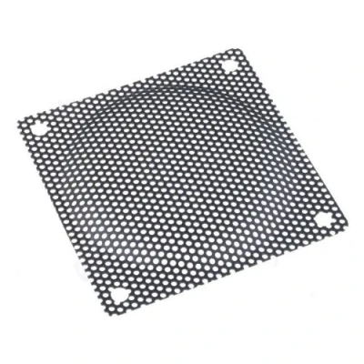 Abbildung von Lüftergitter 92x92mm schwarz Metall Gewebe zum Schrauben