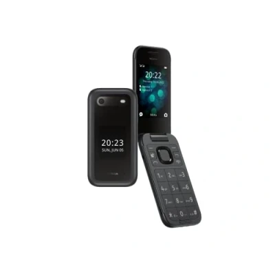 Abbildung von Nokia unlocked, 2660 Flip, 2,8 Zoll Display, große Tasten, toller Sound, Zoom UI, Notfall Taste, Drehfunktion zur Anrufverwaltung, Kamera hinten Schwarz