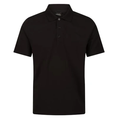 Abbildung von Regatta Professional Herren Mens Pro 65/35 Short Sleeve Polo T Shirt Polohemd, Schwarz, 4XL