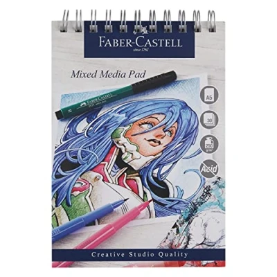 Abbildung von Faber Castell Creative Studio Mischtechnik Pad, A5 250 g / m² Pad mit 30 Blatt