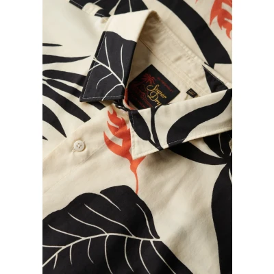 Abbildung von Superdry Hawaiian BOX FIT Hemd, Herren, Größe: Small, Silhouette off white