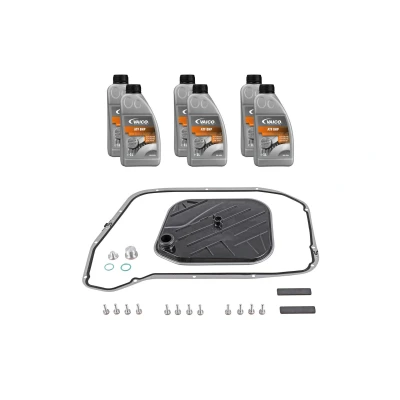 Abbildung von VAICO V10 3225 Teilesatz, Ölwechsel Automatikgetriebe mit Zubehör, Dichtung Ölmenge für Standardölwechsel AUDI: A6 C7 Avant, A4 B8 Avant