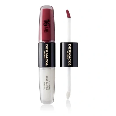 Abbildung von NEU Dermacol 16 Hour Lip Colour, High Pigmentation Gloss, Two Phase Kiss Proof Make up with Matte Finish and Shine, no. 28, Royal Peony