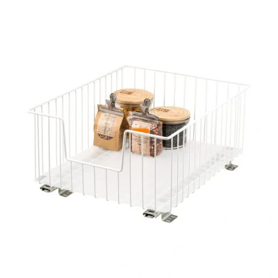 Abbildung von bremermann Teleskopauszug Schrank Korbauszug 40 cm Breite, Einlegeboden, Küchenschublade weiß