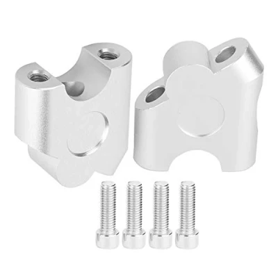 Abbildung von Für Lenkererhöhung Motorrad Lenker Riser, 22Mm Cnc Hochdichte Aluminiumlegierung Universal Riser Lenkerklemme Zurück Move Mount Adapter(Chrom)