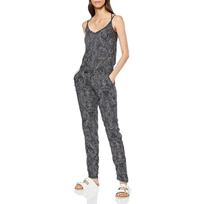 Abbildung von O&#039;Neill Damen LW Sand City Print Jumpsuit, Einteiler, Schwarz All Over Print/Weiß, XL