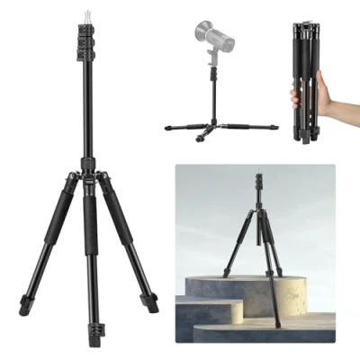 Abbildung von NEEWER Fotografie Licht Stand, 1.5 6.4ft/47 195cm Aluminium Reversible Studio Beleuchtung Stativ, Portable Telefon Video Stand w/ 1/4&quot; Schraube für Strobe Kamera Softbox, 6.6lb/3kg Last, ST195