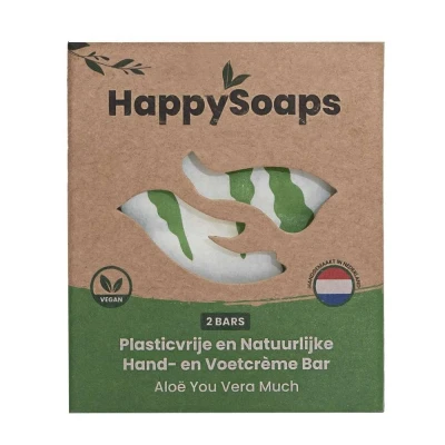 Abbildung von HappySoaps Aloe You Vera Much Hand en Voetcrème Bar 40gr