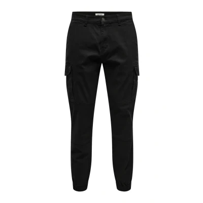 Abbildung von Only &amp; Sons Carter LIFE CUFF NOOS Cargohose, Herren, Größe: 33x34, Schwarz