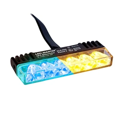 Abbildung von LED MARTIN NP6 Frontblitzer blau/gelb ECE R65 Klasse 2 Tag / Nachtschaltung