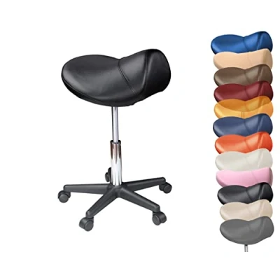 Abbildung von Duke Handel Drehhocker Sattelhocker, Arbeitshocker, Rollhocker, Hocker, Sattelstuhl (1 St., in vielen Farben erhältlich), höhenverstellbar, ergonomisch, Rückenschonend