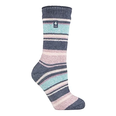 Abbildung von HEAT HOLDERS Damen Extra Warm Innen Flauschig Thermosocken für Geschenk Socken Winter (37 42, Denim (Palma))