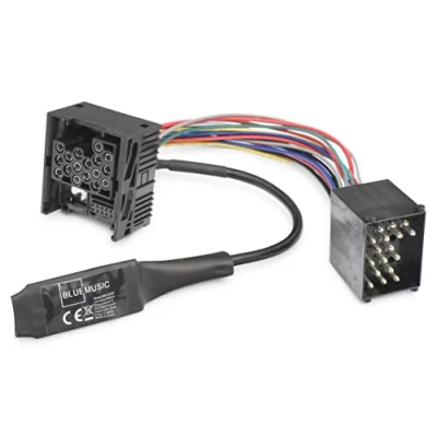 Abbildung von BlueMusic Bluetooth Musik Adapter kompatibel mit BMW E46 E39 E38 MINI R50 R52 R53 nur Wave Kassette Rundpin 17pin Old Generation Radio