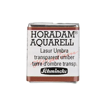 Abbildung von Schmincke HORADAM® AQUARELL feinste Künstler Aquarellfarben, 671 Lasur Umbra, 14 044, 1/2 Näpfchen