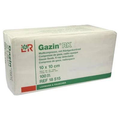 Abbildung von Gazin Kompressen 10x10cm 16fach unsteril mit RK
