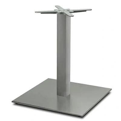 Abbildung von Dublino Tischgestell Tischbein Edelstahl Premium PD7094inox INOX Esstisch Höhe 73 cm 33 kg Bodenplatte 60x60 max. Tischplattengröße 120x120 / Ø 160