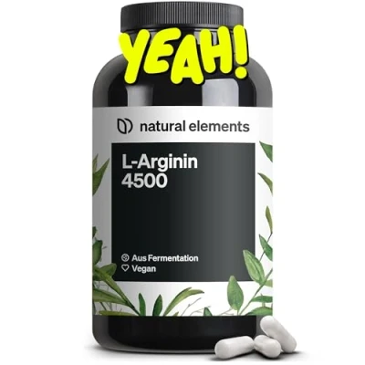 Abbildung von L Arginin 365 vegane Kapseln 4500mg pflanzliches HCL pro Tagesdosis (3750mg reines Arginin) hochdosiert in Deutschland hergestellt &amp; laborgeprüft St