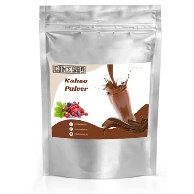Abbildung von Cinesso Kakao Trinkschokolade Kakaopulver, Schokoladengetränk, Schokoladenaromen, mit natürlichen Aromen, schnelle und einfache Zubereitung, für Feierlichkeiten (200 g, Waldfrucht)