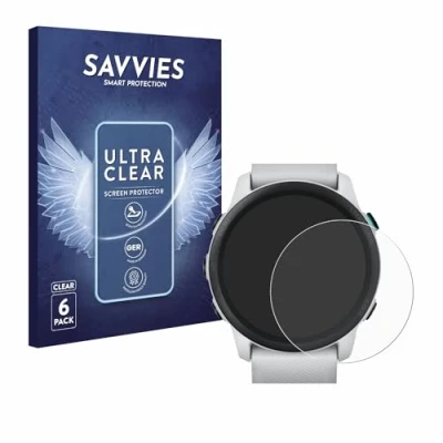 Abbildung von Savvies 6 Stück Schutzfolie für Garmin Forerunner 745 Displayschutz Folie Ultra Transparent