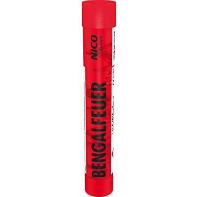 Abbildung von Bengalfeuer rot Nico Feuerwerk Bengalos (10 Stück, helle rote Flamme)