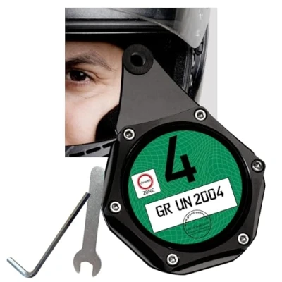 Abbildung von Vignettenhalter Motorrad Crit Air Halter Quad Zubehör Sticker Herren Damen Geschenke Für Motorradfahrer Umweltplakette Vignette Neuheiten 2024 Gadget Ständer