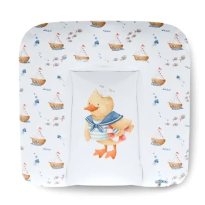 Abbildung von Kikido Wickelauflage 75x70 cm Ente Baby Wickelauflagen Wasserfest, Abwaschbar und Pflegeleicht Wickelunterlage Weich Tragbare, Leicht zu Reinigen OEKO TEX Universal