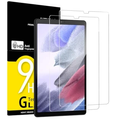 Abbildung von NEW&#039;C 2 Stück, Schutzfolie für Samsung Galaxy Tab A7 Lite 8,7 Zoll (SM T220/T225/T227), Panzer Schutz Glas Folie,9H Härte,HD Displayschutzfolie, 0.33mm Ultra klar