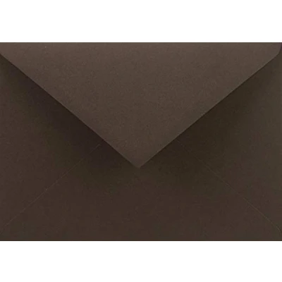 Abbildung von Netuno 100 Briefumschläge Braun DIN C6 114 x 162 mm 115g Sirio Color Cacao braune Umschläge Spitzklappe nassklebend Hochzeitsumschläge Weihnachtsumschläge hochwertig Papierumschläge für Einladungen