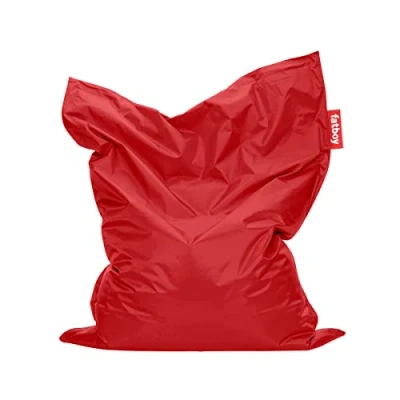 Abbildung von Fatboy® Original red Nylon Sitzsack Klassischer Indoor Beanbag, Sitzkissen 180 x 140 cm