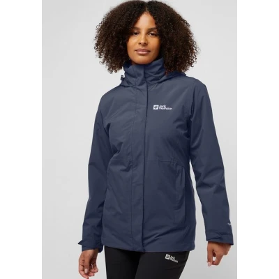 Abbildung von Jack Wolfskin Hunberg 3IN1 JKT W Windbreaker, Damen, Größe: Small, Graphite