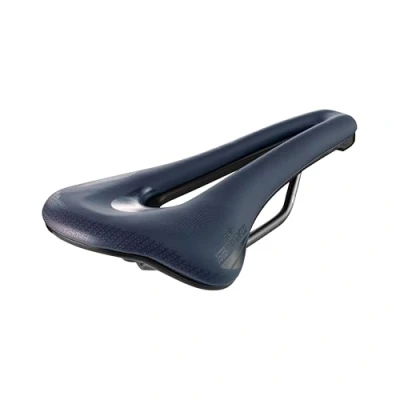Abbildung von Selle San Marco SHORTFIT 2.0 Supercomfort Racing Fahrradsattel, Gravel und Bikepacking leicht bequem, mit anatomischem Loch extra Gelschicht, Stahlrahmen Größe S3, blau