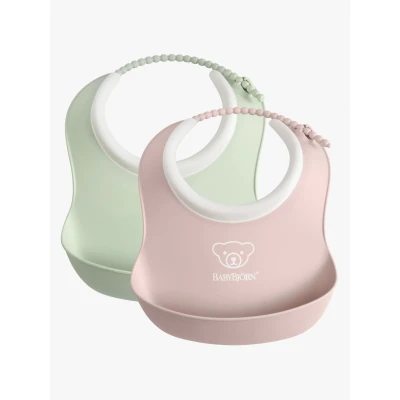 Abbildung von BabyBjörn Lätzchen Klein 2er Pack, Green/Pink