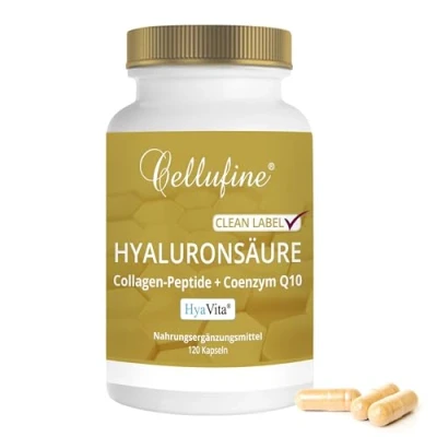 Abbildung von Cellufine® Hyaluronsäure Kapseln mit Collagen Peptiden und Q10 120 St