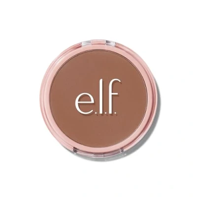 Abbildung von e.l.f. Halo Glow Powder Filter, Gepresster Finishing Puder, Aufbaubare Deckkraft, Verfeinert das Porenbild, Mit Velours Puderquaste und Spiegel, Vegan &amp; Tierversuchsfrei, Rich Warm
