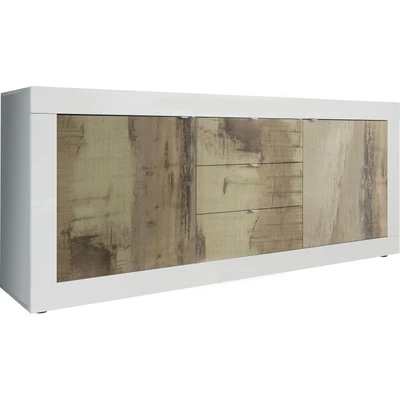 Abbildung von INOSIGN Sideboard &quot;Basic Breite 210 cm, Kommode 2 Türen, 3 Schubkästen, Anrichte,&quot;, Metallgriff, moderne Rahmenoptik, viel Stauraum, Farbauswahl