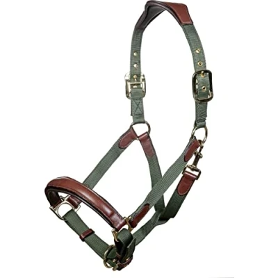 Abbildung von HKM Halfter Luna Leder/Nylon Dunkelblau/Braun Vollblut