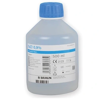 Abbildung von NaCl 0,9% Spüllösung Flasche 500ml 500 ml Ecotainer