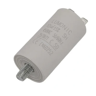 Abbildung von Lumonic Anlaufkondensator mit Stecker 6,3x0,8mm I 10µF 450V 30x60mm 10uF Motorkondensator Kunststoffgehäuse Betriebskondensator für Pump
