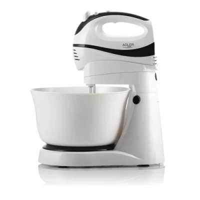 Abbildung von Adler Handmixer AD 4206, 300,00 W, 5 Geschwindigkeiten, mit Rührschüssel, Rührbesen und Knethaken